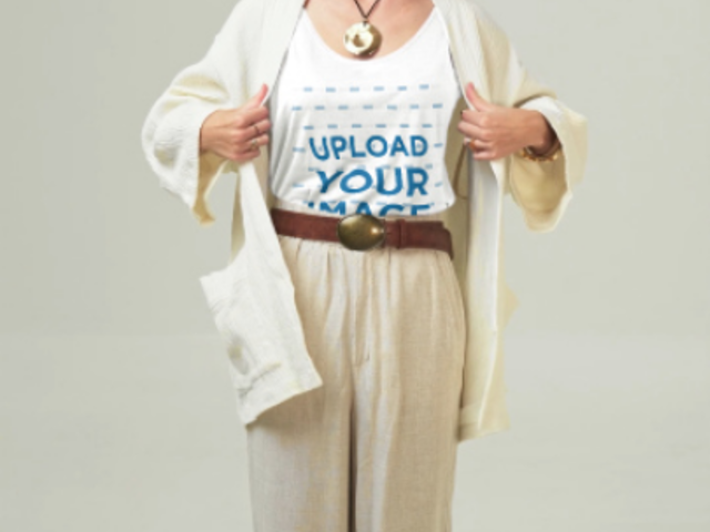 Bella Canvas Tank Top Video Featuring a Happy Woman With a Boho Style 7724v