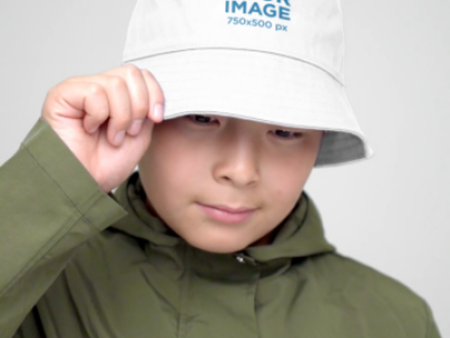 Video of a Smiling Boy Wearing a Bucket Hat in a Studio 7898v