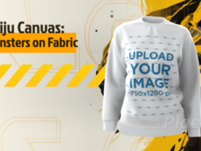 3D Crewneck Sweatshirt Video Featuring a Kaijus-Inspired Theme 5904a 8006v