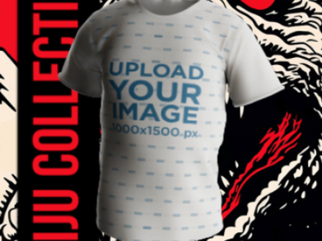 Spinning 3D T-Shirt Video for a Kaiju-Inspired Collection Ad 5210e 7985v