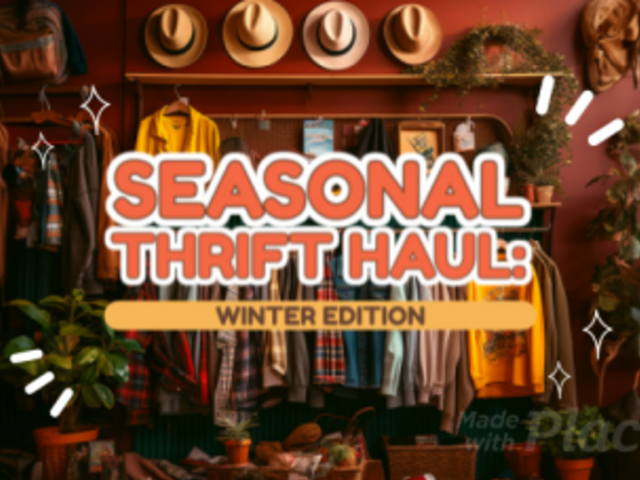 Intro Video Generator for a Winter Thrift Haul Vlog 7917