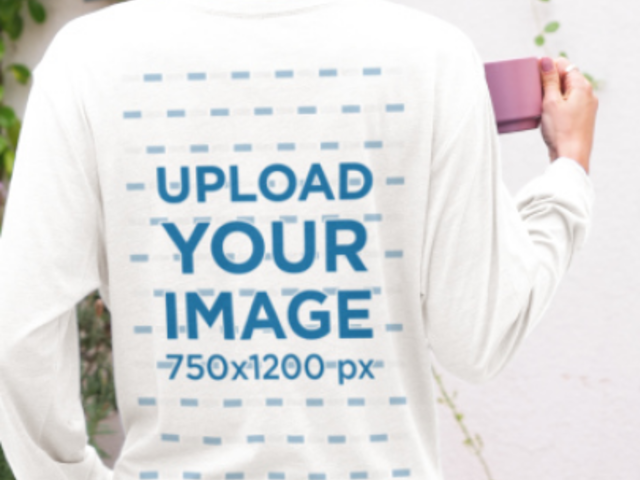 Bella Canvas Long-Sleeve Tee Video of a Cropped-Face Woman Featuring a Homemade Feel Aesthetic 8178v