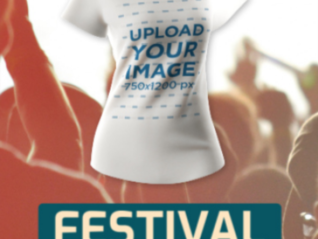 Music Fest-Themed Video to Promote a Round-Neck T-Shirt Merch 5394c 8388v