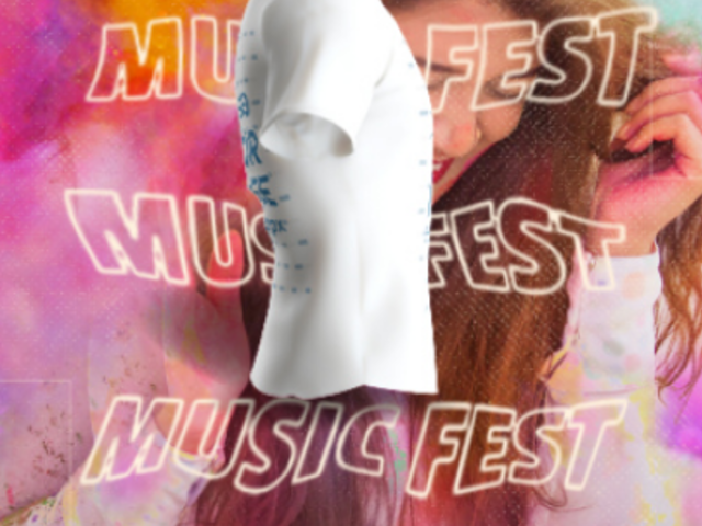 3D Round-Neck T-Shirt Video to Promote a Music Fest New Merch 5596l 8391v