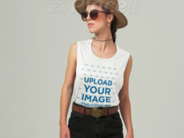 Bella Canvas Video Featuring a Woman Wearing a Tank Top 8704v