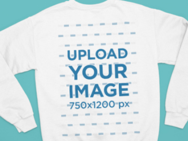 Back-View Sweatshirt Video Featuring a Customizable Surface 8302v