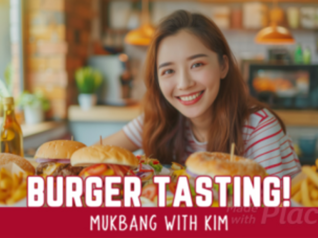 Intro Video Generator with an AI-Created Woman for a Burger Tasting Vlog 7918b 8860