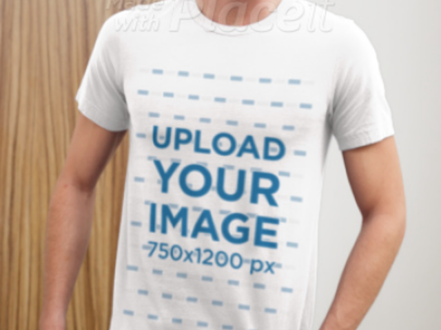 Video Featuring a Bearded Man Posing in a Bella Canvas Crewneck T-Shirt 8900v