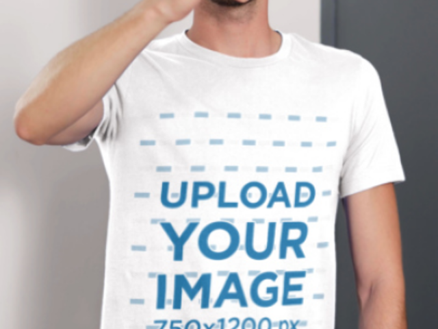 Front-and-Back Bella Canvas T-Shirt Mockup of a Man Taking a Selfie 8901v