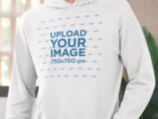 Homemade-Feel Video of a Man Wearing a Gildan Pullover Hoodie 8909v