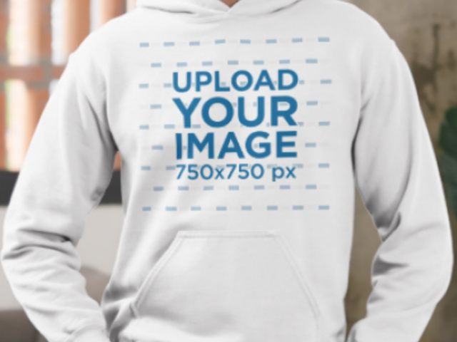 Homemade Feel Video Featuring a Cropped-Face Man Wearing a Gildan Hoodie 8910v