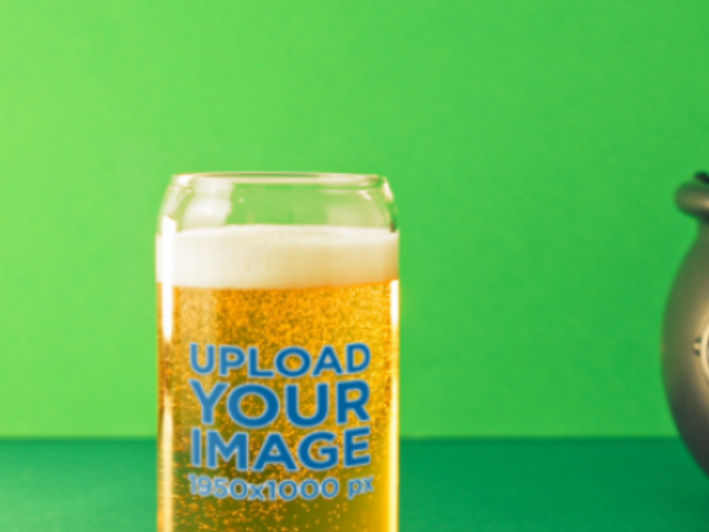 St. Patrick's Day-Themed Video Featuring a Can Glass Filled With Beer 9083v
