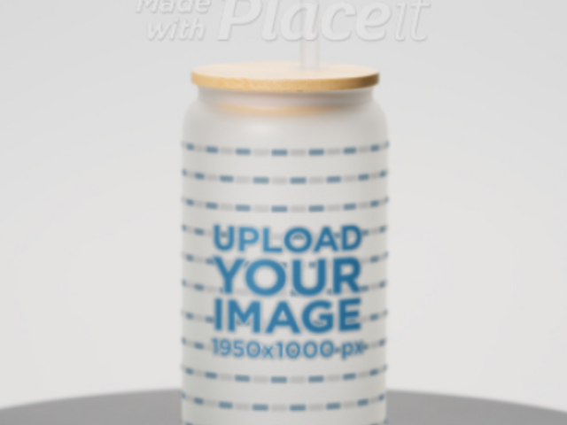 Video of a Spinning Frosted Libbey Placed on a Table 9094v