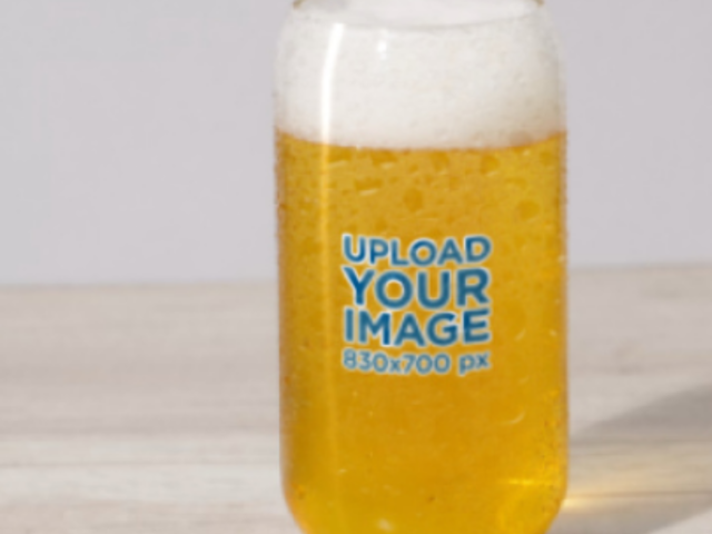 Video of a Can Glass Filled With Beer 9098v