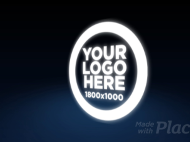 Logo Animation - Logo Floating Over Blue Halo 10