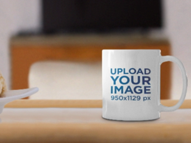 Parallax Video Mockup of a Coffee Mug on a Breakfast Table 25649