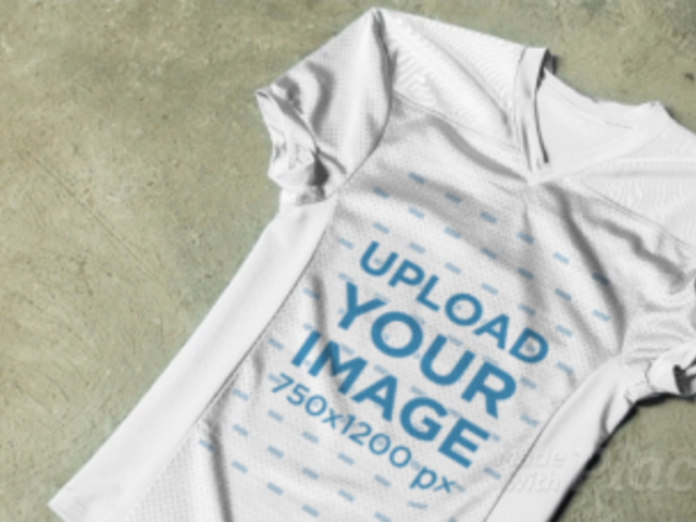 Video of a Sports Jersey Placed on Concrete Floor 16866