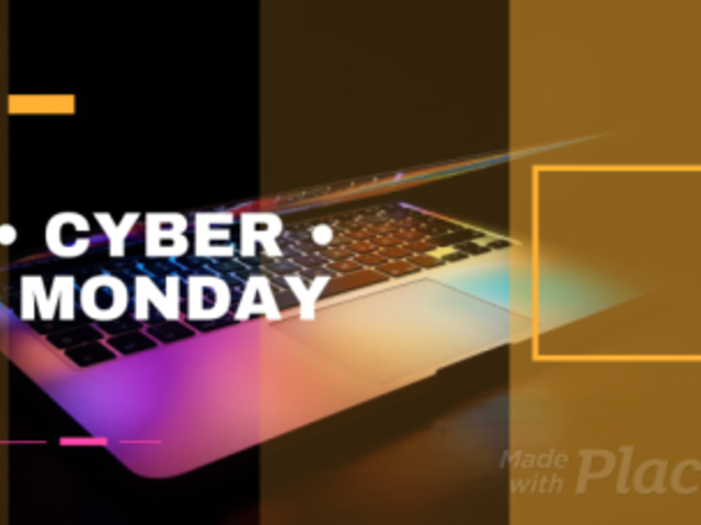 Cyber Monday Facebook Cover Video Maker with Animated Text and Shapes 1236a-36