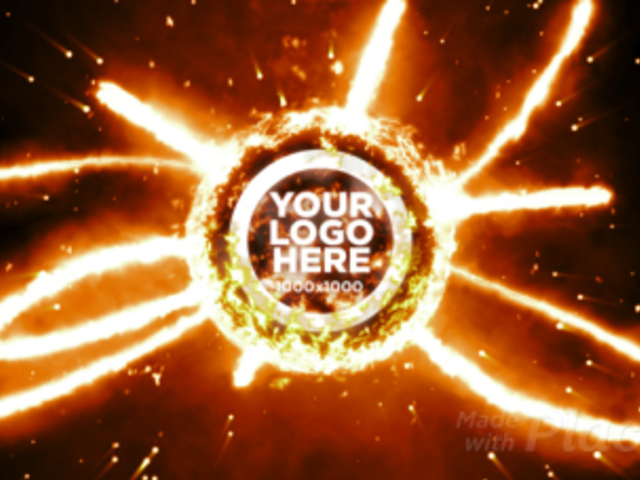 Epic Intro Maker for a Logo Reveal Featuring Fire Animations 1992