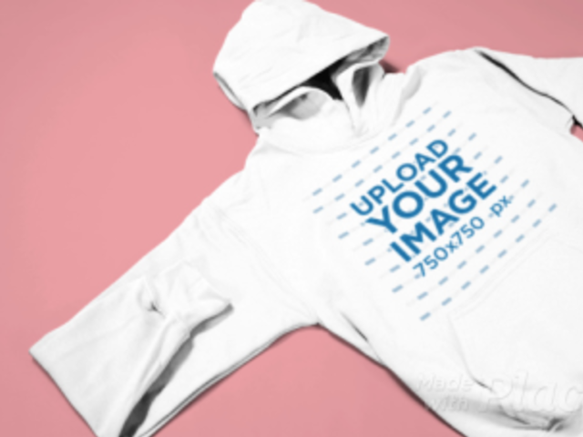 Video of a Pullover Hoodie over a Solid Background 30251