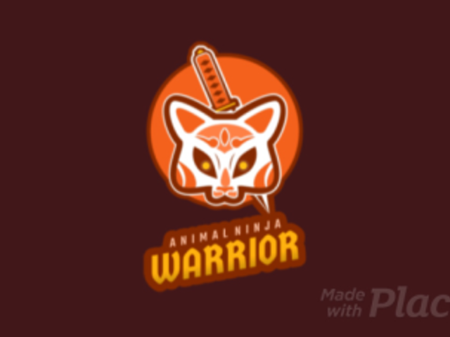 Animated Gaming Logo Creator with an Animal Ninja Warrior 1747l 2315