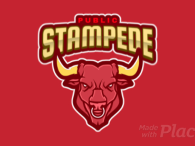 Animated Sports Logo Maker With a Fierce Bull Clipart 484h-2333