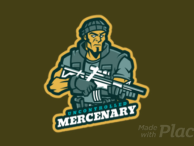Animated Gaming Logo Maker Featuring  a Mad Mercenary 1743t-2893