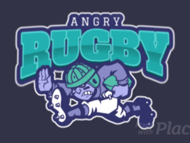 Animated Sports Logo Generator Featuring an Angry Rugby Player 1619i-2883