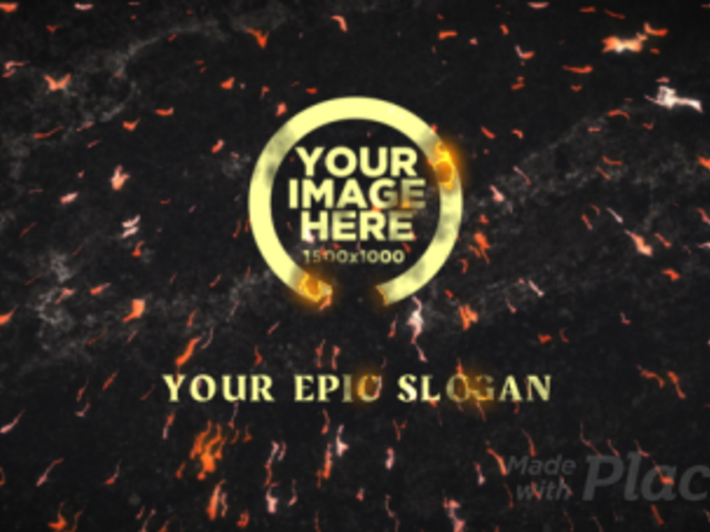 Epic Intro Maker with a Logo Reveal Animation in a Fire Blast 24