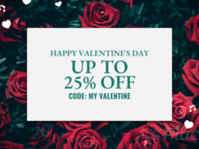 YouTube Ad Video Maker Featuring a Background of Roses for a Valentine's Day Promo 2032