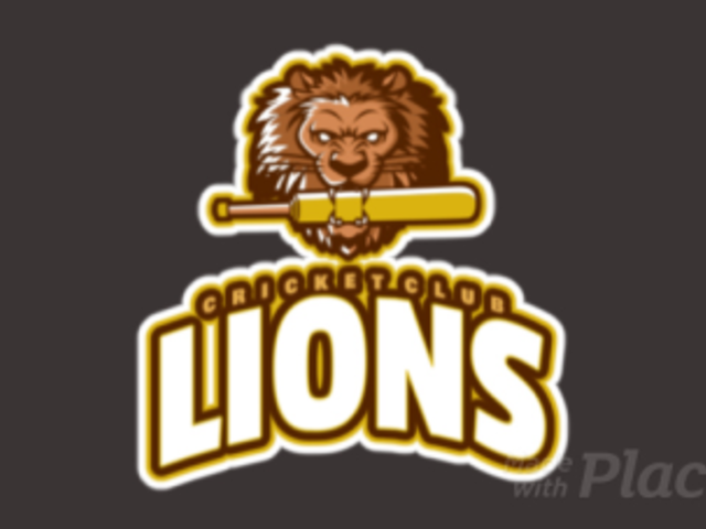 Animated Cricket Logo Maker Featuring a Fierce Lion Mascot 1651m-2927