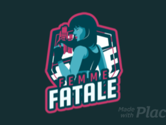 Animated Gaming Logo Maker with a Female Shooter 1743y-2930
