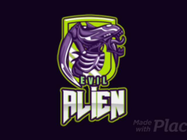 Animated Gaming Logo Maker with a Horrific Alien Clipart 1877u-2927a