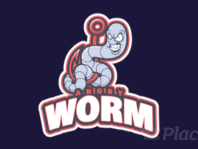 Animated Mascot Logo Maker Featuring an Aggressive Worm Cartoon 1651r-2964