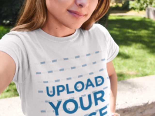 Selfie Video of a Woman Wearing a T-Shirt on Spring 32718