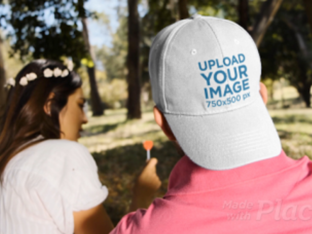 Dad Hat Video of a Man Talking with a Woman at a Park 32730