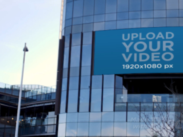 Video of a Billboard on a Modern Building 32968