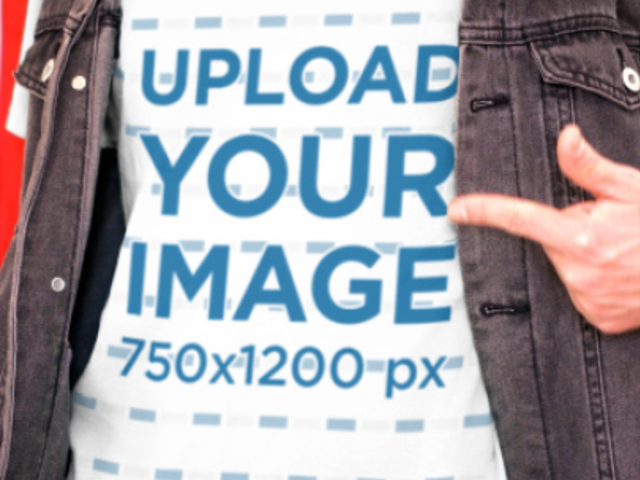 Patriotic Video of a Man Wearing a T-Shirt Under a Vest  33782