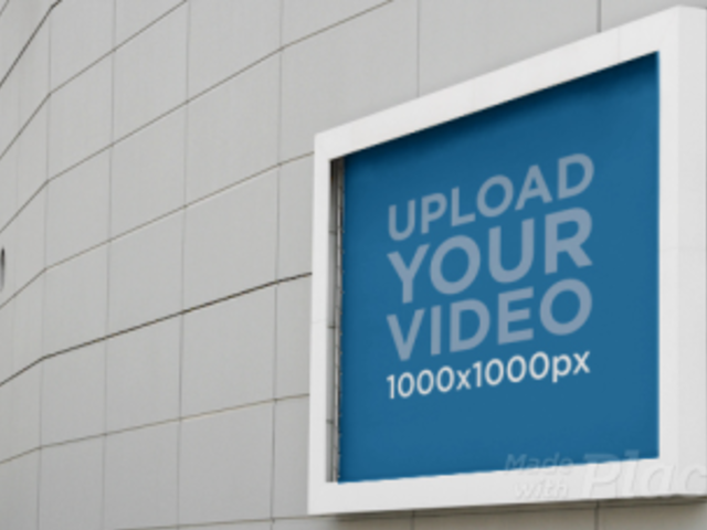 Video of a Billboard Placed on a Big Wall 34386