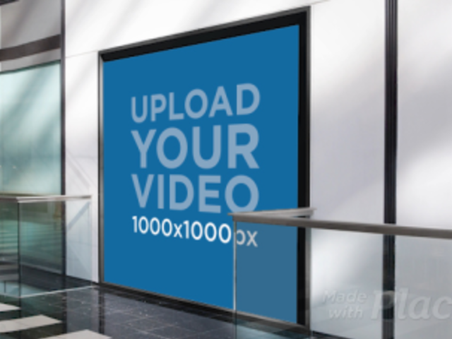 Video of a Square Billboard Placed Indoor 34383