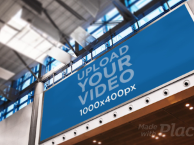 Video Featuring a Billboard Placed Near a Venue's Ceiling 34385