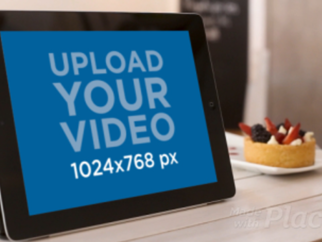 iPad Video Featuring a Woman Eating a Dessert 9607