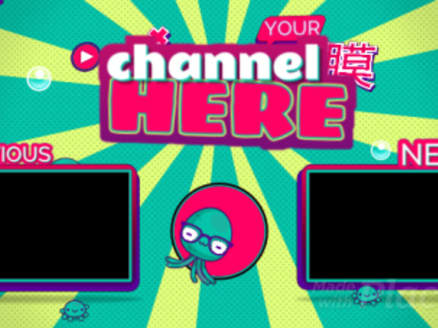 Cartoonish YouTube End Card Video with Kawaii Characters1244-el1