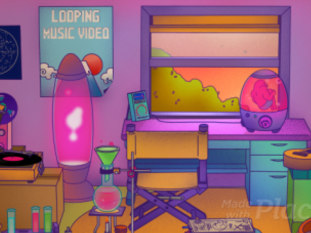 Illustrated Looped Background Video Maker for Musicians 2056