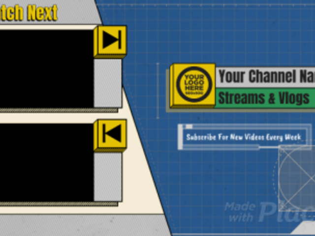 YouTube End Screen Video Maker Featuring Cool Graphics 1154-el1