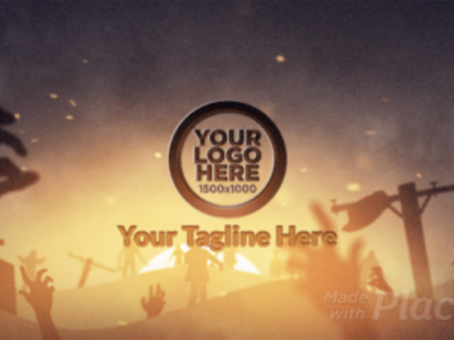 Intro Maker for a Logo Reveal Featuring an Apocalyptic Zombie Land 624-el1