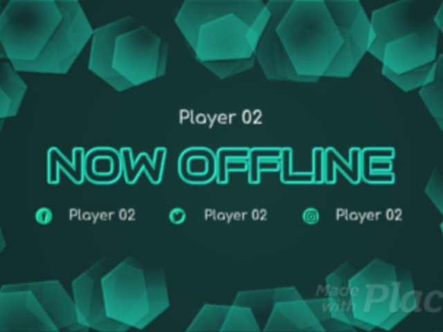 Twitch Offline Screen Video Maker with Floating Hexagons 122