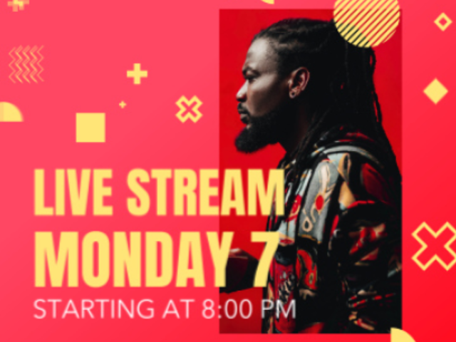 Instagram Video Maker for a Live Music Stream Featuring Animated Geometric Shapes 2171