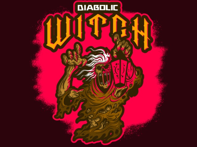 Placeit - Logo Creator with a Diabolic Witch for a Gamer