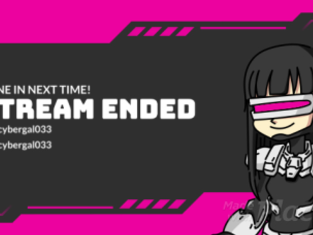 Twitch Stream Ended Screen Video Maker with an Anime Character 2609